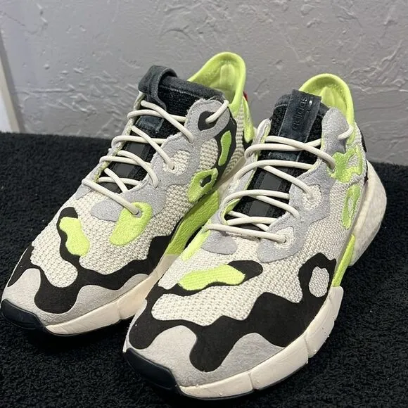 🔥🔥 ADIDAS P.O.D. S3.2 ML Shoes White Hi-Res Yellow Men Sz 8 - EUC - Very RARE!