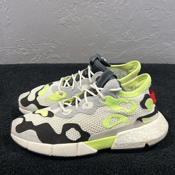 🔥🔥 ADIDAS P.O.D. S3.2 ML Shoes White Hi-Res Yellow Men Sz 8 - EUC - Very RARE!