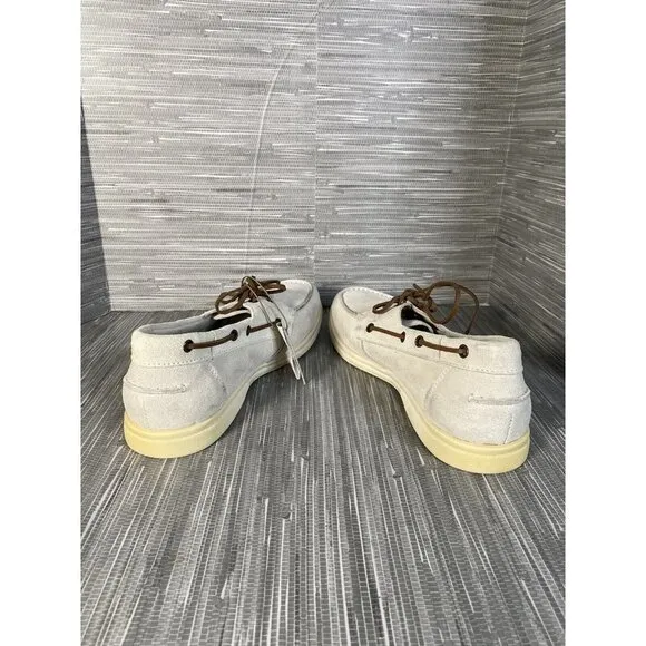 - Eleventy Casual Boat Shoes Slip On White Suede Mens Size‎ 44 US 11