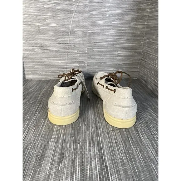 - Eleventy Casual Boat Shoes Slip On White Suede Mens Size‎ 44 US 11