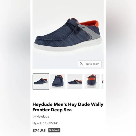 🔥🔥 Heydude Men's Hey Dude Wally Frontier Deep Sea Size 13 - PERFECT Condition