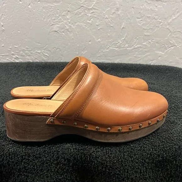 🔥 MADEWELL The Cecily Clog in Oiled Leather Slip On Shoes Women Sz 10 - EXCELLE