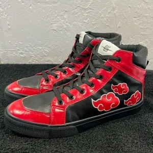 🔥🔥 Naruto Shippuden Run Hi-Top Sneakers Itachi Akatsuki Men Size 10 - PERFECT!