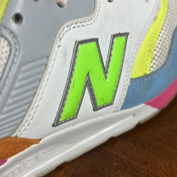🔥🔥 NEW BALANCE  997H Sneakers WHITE PASTEL MULTI Women 11 - EXCELLENT - Rare!