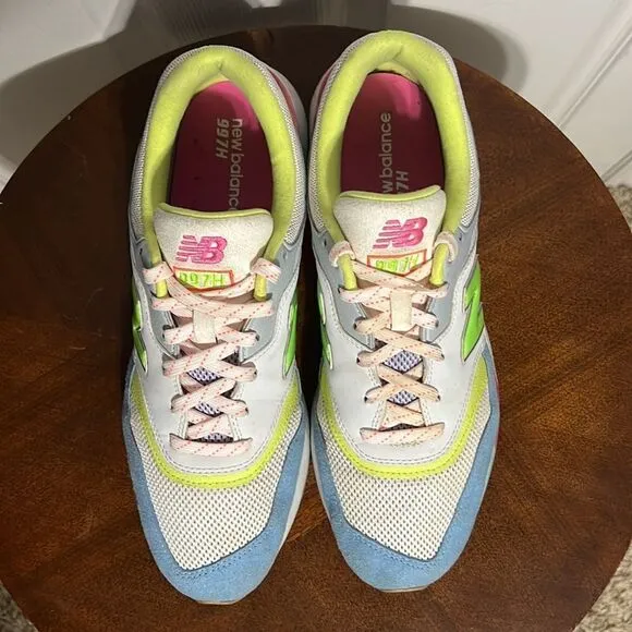 🔥🔥 NEW BALANCE  997H Sneakers WHITE PASTEL MULTI Women 11 - EXCELLENT - Rare!