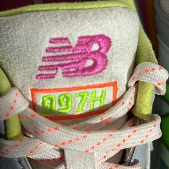 🔥🔥 NEW BALANCE  997H Sneakers WHITE PASTEL MULTI Women 11 - EXCELLENT - Rare!