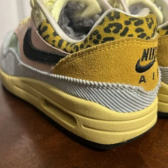 🔥🔥 NIKE Air Max 1 'Spring Mix' Size 8 Teal Tint / Lemon Wash Running Sneakers