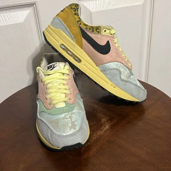 🔥🔥 NIKE Air Max 1 'Spring Mix' Size 8 Teal Tint / Lemon Wash Running Sneakers