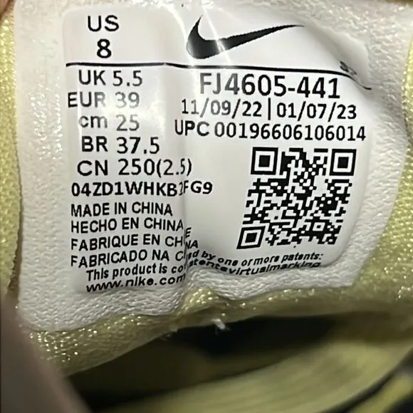 🔥🔥 NIKE Air Max 1 'Spring Mix' Size 8 Teal Tint / Lemon Wash Running Sneakers