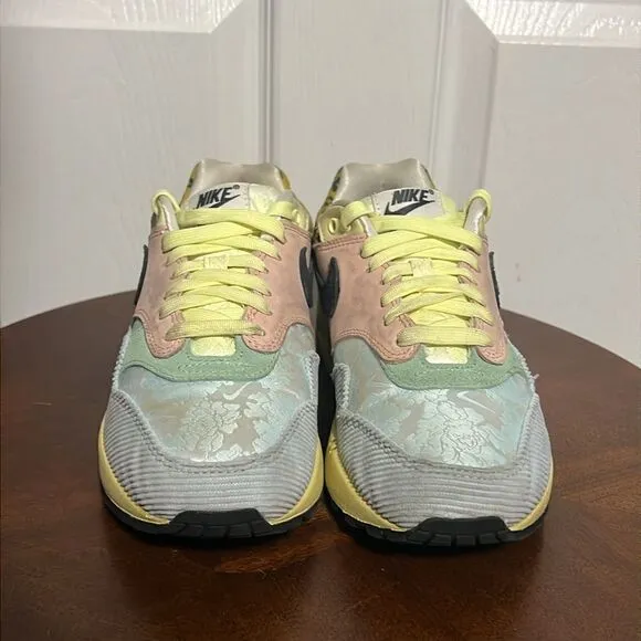 🔥🔥 NIKE Air Max 1 'Spring Mix' Size 8 Teal Tint / Lemon Wash Running Sneakers