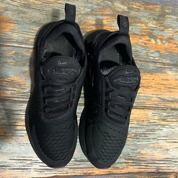 🔥🔥 NIKE Air Max 270 ‘Triple Black’ Running Shoes AH6789-006 Women Sz 7 - EUC
