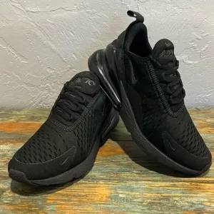🔥🔥 NIKE Air Max 270 ‘Triple Black’ Running Shoes AH6789-006 Women Sz 7 - EUC