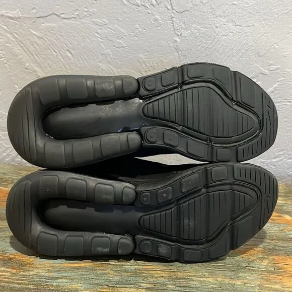 🔥🔥 NIKE Air Max 270 ‘Triple Black’ Running Shoes AH6789-006 Women Sz 7 - EUC