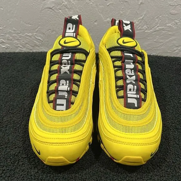🔥🔥 NIKE Air Max 97 'Bright Citron’ Yellow RARE Running Shoes Men Sz 9 - PERFEC