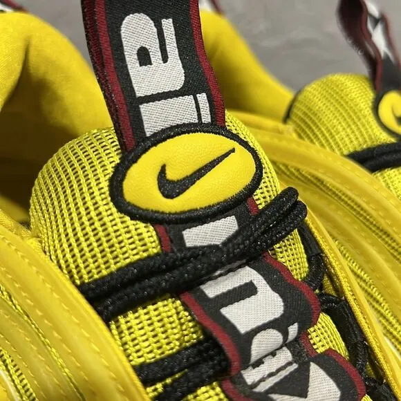 🔥🔥 NIKE Air Max 97 'Bright Citron’ Yellow RARE Running Shoes Men Sz 9 - PERFEC