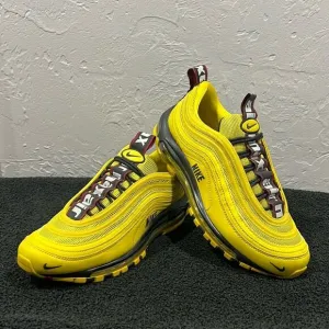 🔥🔥 NIKE Air Max 97 'Bright Citron’ Yellow RARE Running Shoes Men Sz 9 - PERFEC