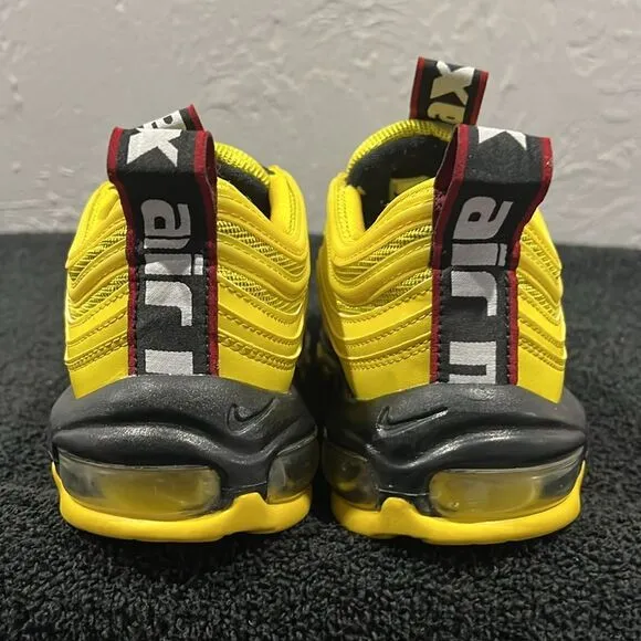 🔥🔥 NIKE Air Max 97 'Bright Citron’ Yellow RARE Running Shoes Men Sz 9 - PERFEC