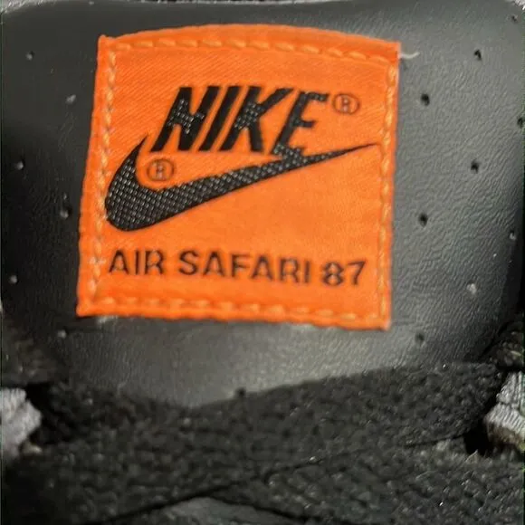 🔥 NIKE Air Safari 87 Retro Training/Running Shoes - Black/Gray/Orange - Men Sz