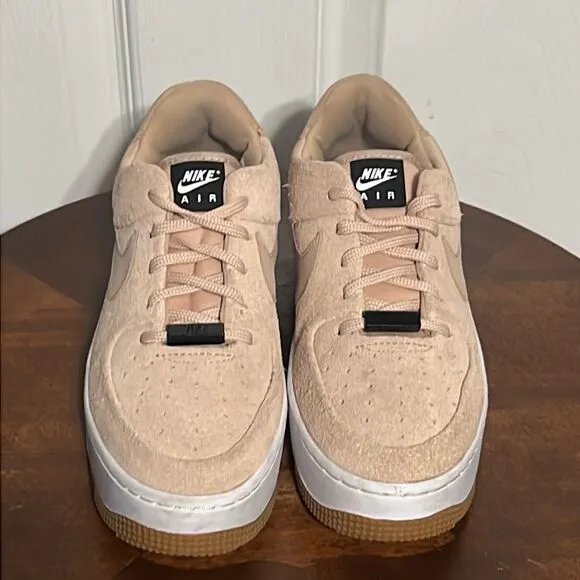 🔥🔥 NIKE AIR FORCE 1 Sage Women’s Suede Platform Shoes - Sz 6.5 - EXCELLENT