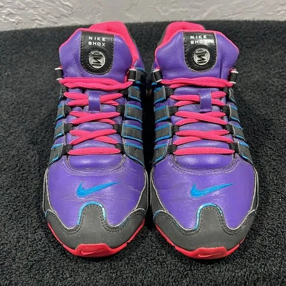 🔥🔥 NIKE SHOX NZ Nike ID Running Shoes Women Sz 7 - Purple/Black/Pink - EUC
