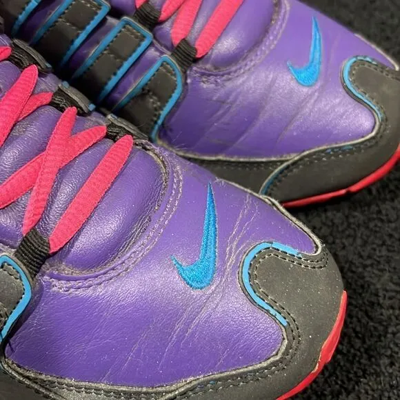 🔥🔥 NIKE SHOX NZ Nike ID Running Shoes Women Sz 7 - Purple/Black/Pink - EUC