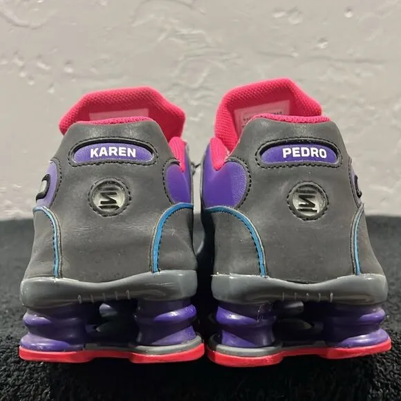 🔥🔥 NIKE SHOX NZ Nike ID Running Shoes Women Sz 7 - Purple/Black/Pink - EUC