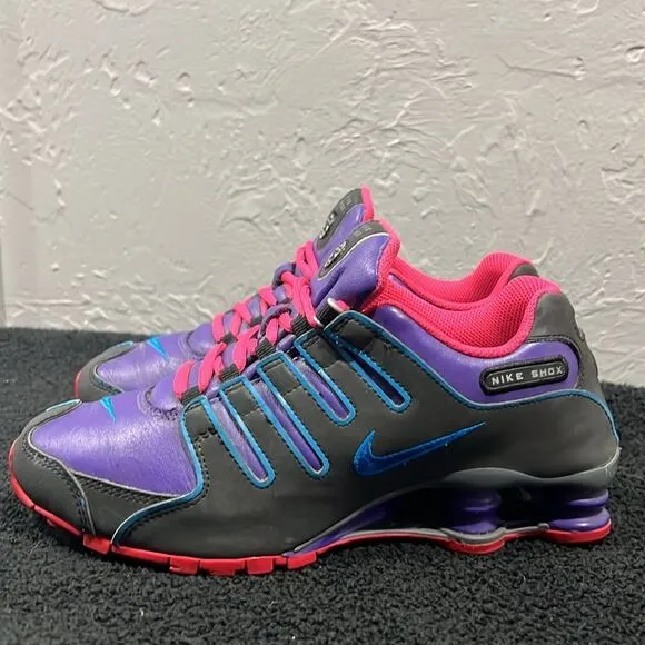 🔥🔥 NIKE SHOX NZ Nike ID Running Shoes Women Sz 7 - Purple/Black/Pink - EUC