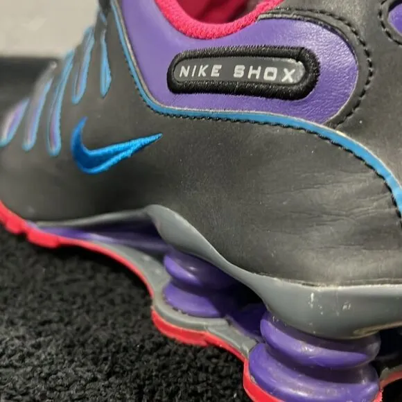 🔥🔥 NIKE SHOX NZ Nike ID Running Shoes Women Sz 7 - Purple/Black/Pink - EUC