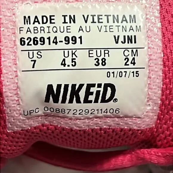 🔥🔥 NIKE SHOX NZ Nike ID Running Shoes Women Sz 7 - Purple/Black/Pink - EUC