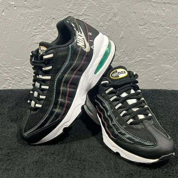 🔥 NIKE Air Max 95 Game Special Edition Black Sneakers Youth Sz 4.5Y / Women 6.5