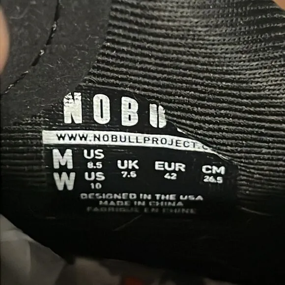 🔥🔥 NOBULL PROJECT Black Wild Trainer Plus Sneakers Womens Sz 10 - EUC