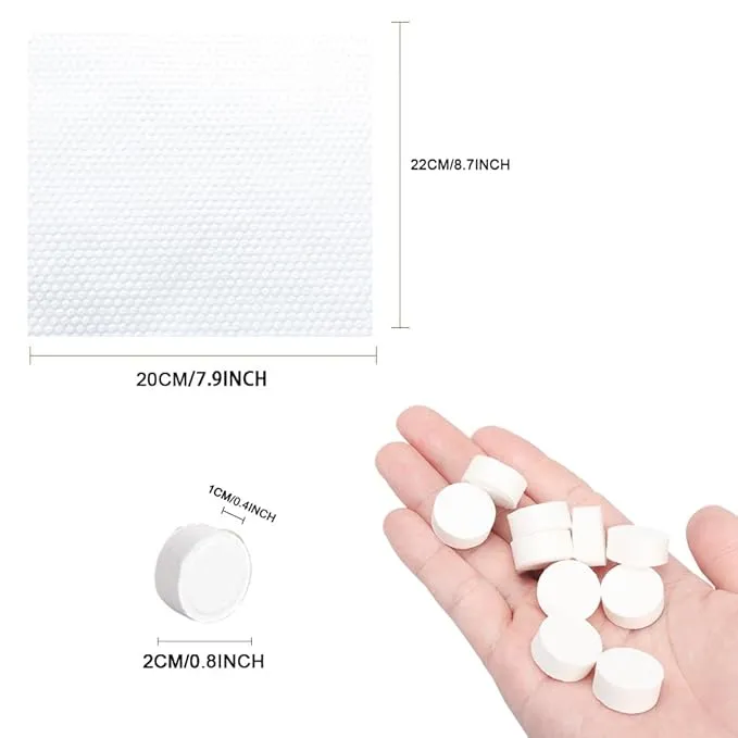 100 PCS Compressed Towels Pack with 2 Carrying Cases, Portable for Home Travel Camping Outdoors and Beauty Salon (100PCS   2 Carrying Cases)