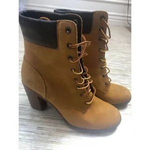 1313 Timberland Earth keepers Glancy 6-Inch Lace-up Women Boots WHEAT sz 10