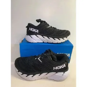 .1692 Hoka W Clifton 9, Black/White, Womens Running Shoes-US 7 Womens