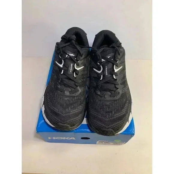 .1692 Hoka W Clifton 9, Black/White, Womens Running Shoes-US 7 Womens