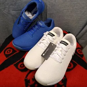 2 Pairs NWT NOBULL Electric Blue &amp; White Cross Training Shoes Men 10