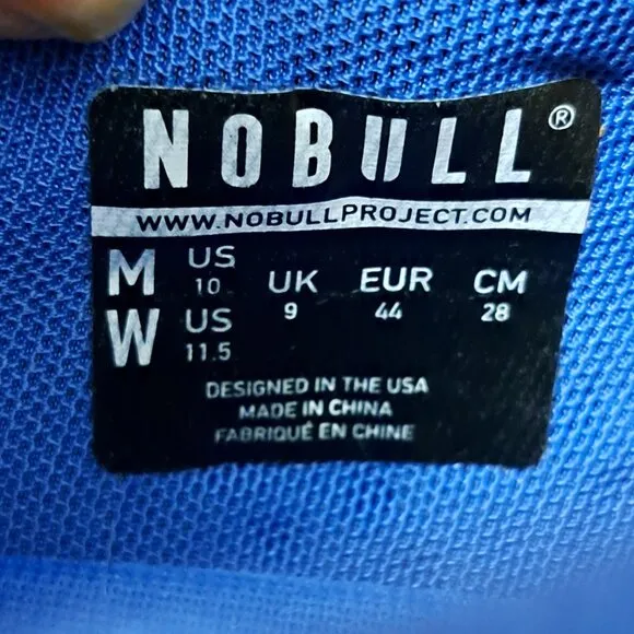 2 Pairs NWT NOBULL Electric Blue &amp; White Cross Training Shoes Men 10