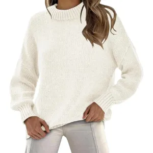 #202 womens Oversized Sweater Casual Fall Long Sleeve Pullover Loose Knit Jumper