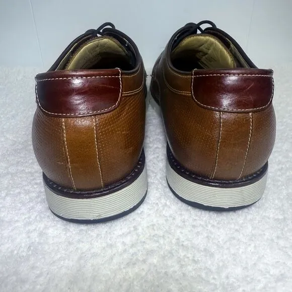 272240 SD50 MARTELL PLAIN TOE MENS SHOES SIZE 12M TAN LEATHER JOHNSTON &amp; MURPHY