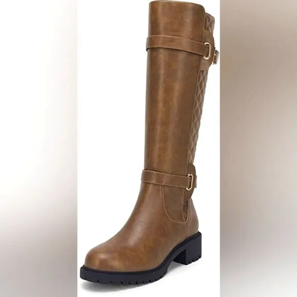 (43-2494)  Rilista Women Platform Knee High Boots Sz 6