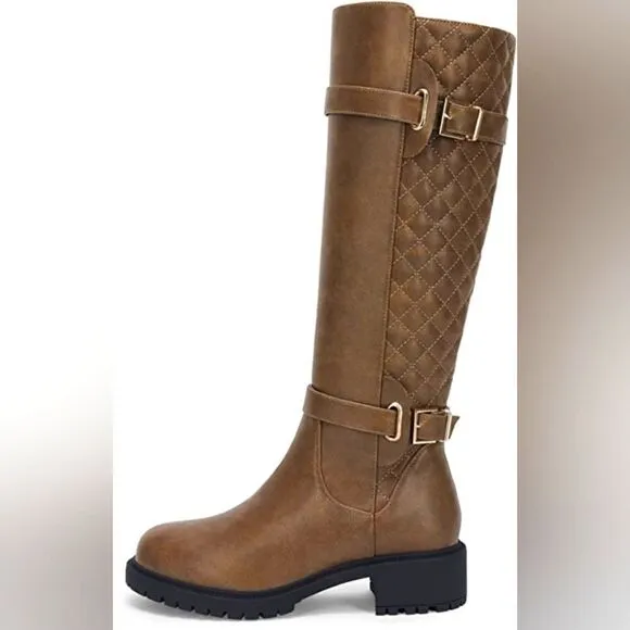 (43-2494)  Rilista Women Platform Knee High Boots Sz 6