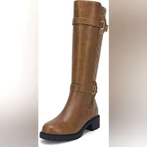 (43-2494)  Rilista Women Platform Knee High Boots Sz 6