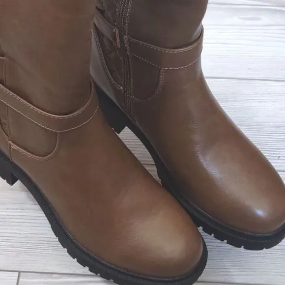 (43-2494)  Rilista Women Platform Knee High Boots Sz 6