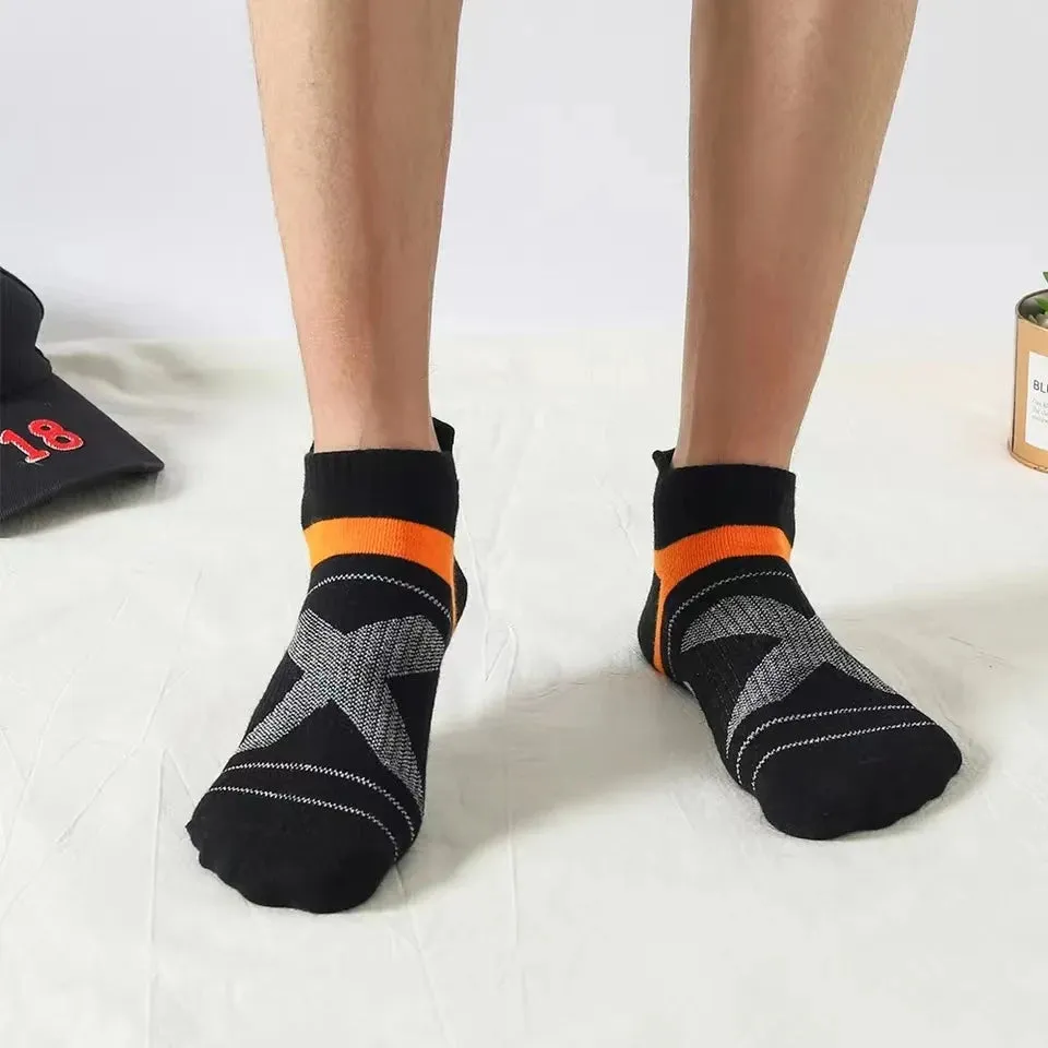 5 Pairs High Quality Men's Summer Outdoor Casual Cotton Ankle Socks