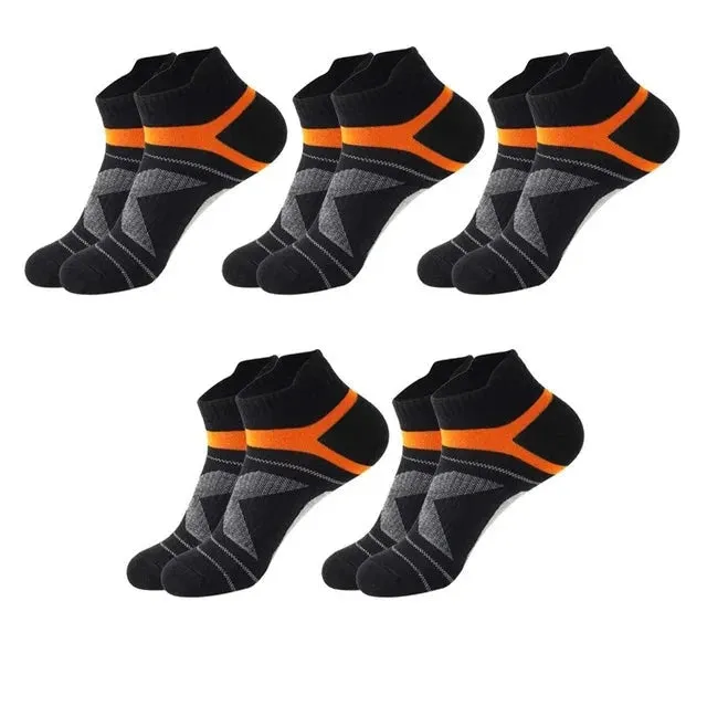 5 Pairs High Quality Men's Summer Outdoor Casual Cotton Ankle Socks