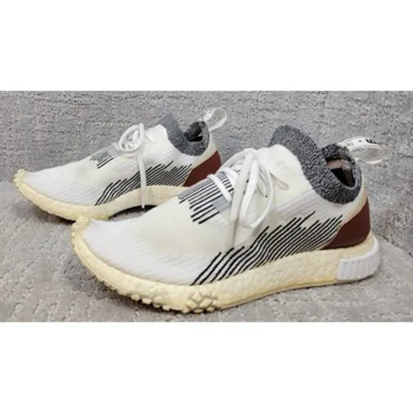 ADIDAS AC8233 Whitaker Car Club NMD Mens Size 8 Black &amp; White Sneakers Shoes