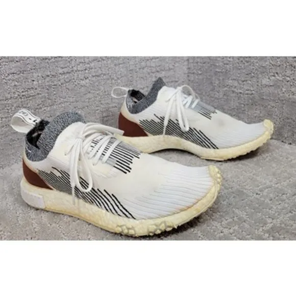 ADIDAS AC8233 Whitaker Car Club NMD Mens Size 8 Black &amp; White Sneakers Shoes