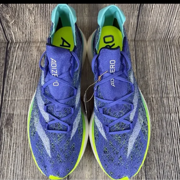 adidas Adizero Prime X 2.0 Strung Cobalt Blue Lucid Lemon Running Shoes Mens 10