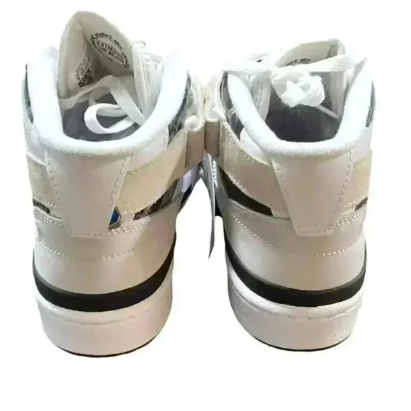 Adidas Basketball Shoe Women 11 White Black Marble Forum Mid Lace Up Sneaker NEW