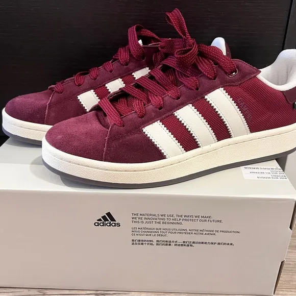 Adidas Campus 00s Men’s Adidas Sneakers - US Size 9, Brand New (Maroon/White)